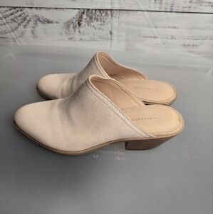 G.H Bass & Co Nikki Mules Light Pink/Nude Leather Slip On Women Size 7 2" Heel